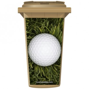 Golf Ball In Long Grass Wheelie Bin Sticker Panel